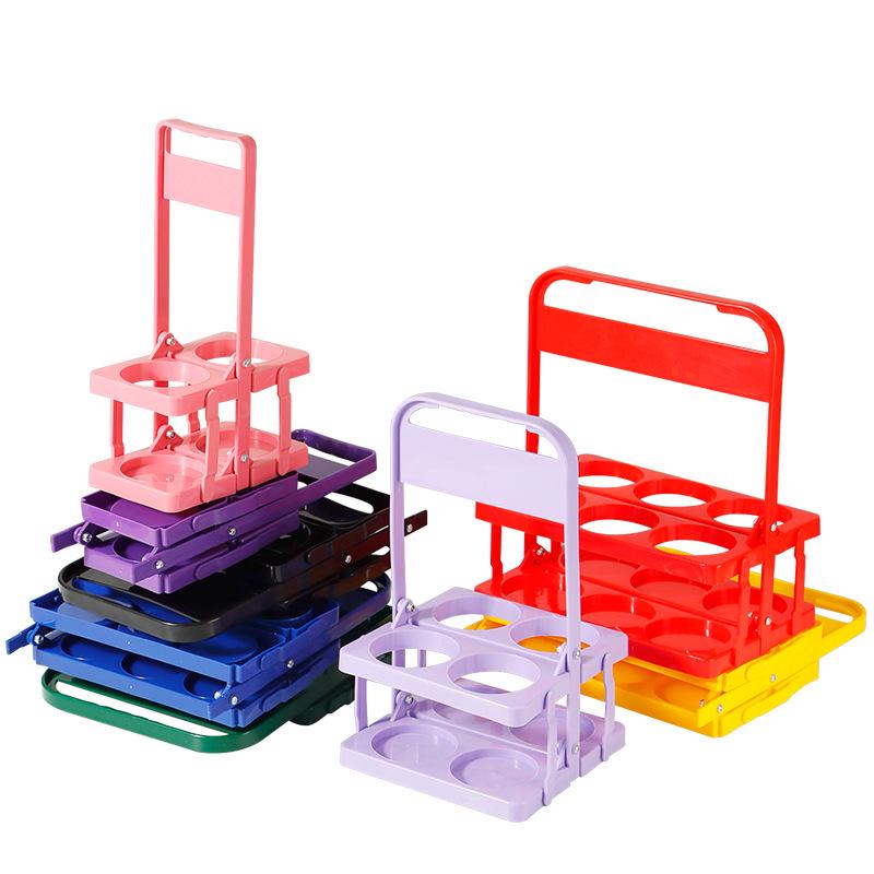 Портативная складная стойка для пива и вина на 6 бутылок, с возможностью печати логотипа