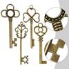1pc Bronze Keys Metal Alloy Large Antique Vintage Old Brass Skeleton Lot Cabinet Lock Metal Alloy Home Improvement Accessories