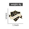 League of Procrastinators Enamel Pins Shield Collar Brooches Lapel Badges Black Punk Jewelry Decorations Gift for Friends