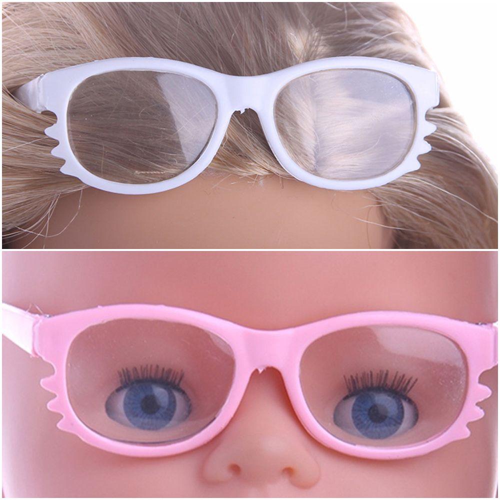 Аксессуары для классных девочек Игрушки Одежда Кукольные очки Прозрачные линзы Круглая оправа Очки Миниатюрные очки