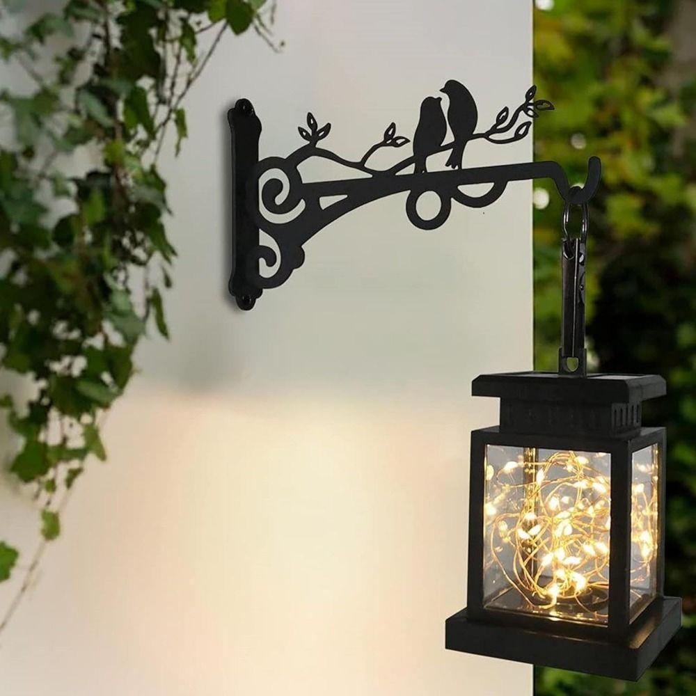 Black Garden Plant Hanger Hook Bird Wall Mounted Plant Hanger Hanging Flower Basket Brackets