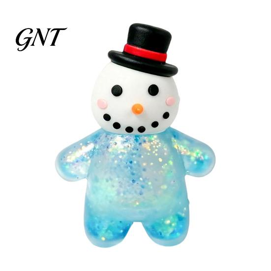 Stress Relief Toys Christmas Santa Snowman Squeeze Ball, Slow Rising Soft TPR Fidget for Anxiety Toy Relief, Cute Holiday Decompression Gift