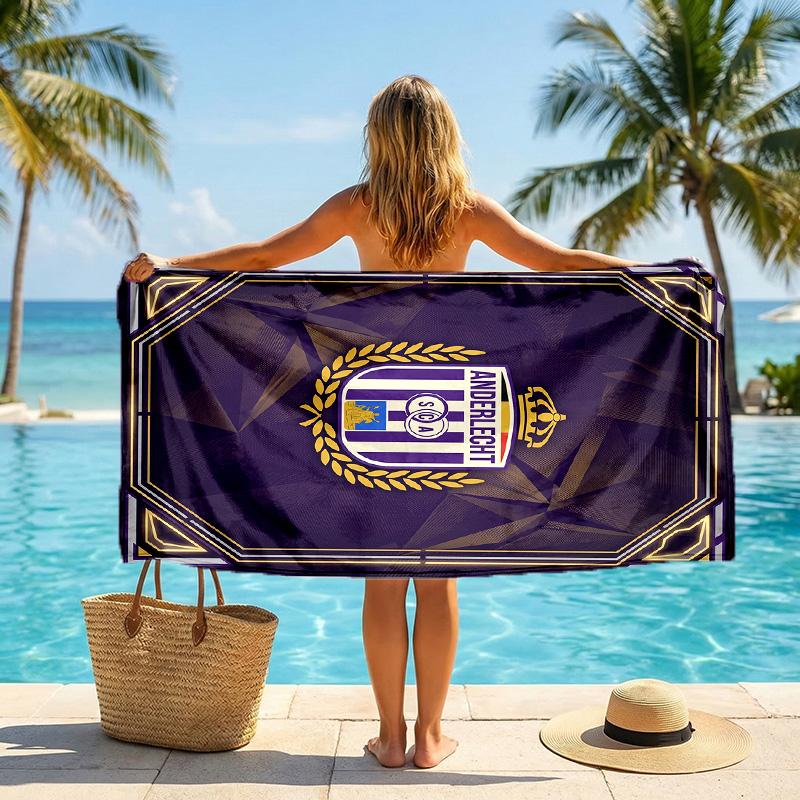 Anderlecht FC принт Быстросохнущее пляжное полотенце Микрофибра Впитывающее Портативное Дорожное Полотенце для плавания