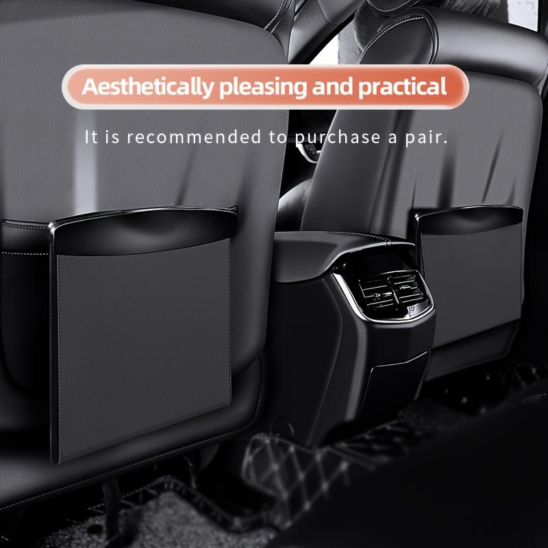 Magnetic Lid Car Trash Can Hanging On Seat Back Waterproof Garbage Bin Portable Vehicle Waste Container for Car Interior Storage