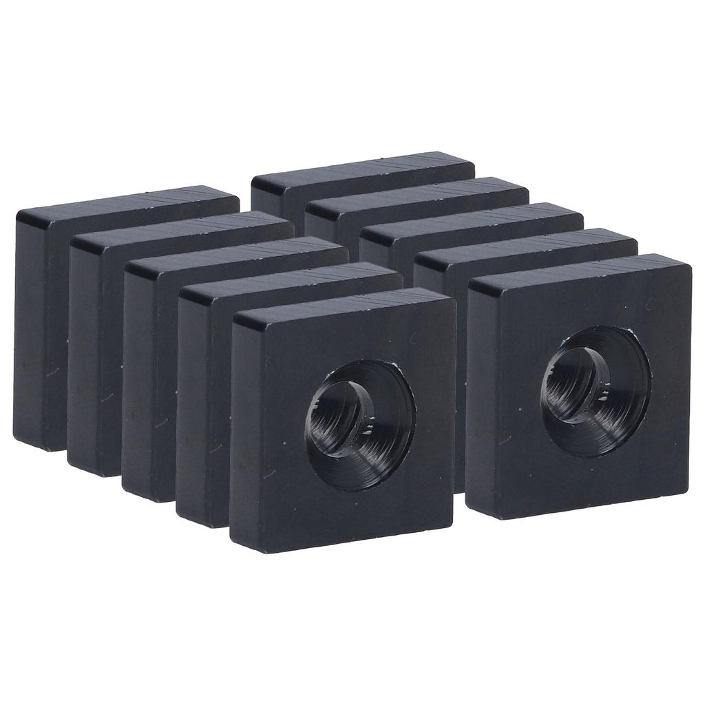 10 шт. профильные торцевые заглушки из алюминиевого сплава с одним отверстием для промышленного оборудования с ЧПУ, черные