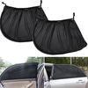2Pcs Car Kids Sun Shade Shield Socks Rear Side Window Square UV Cover Mesh