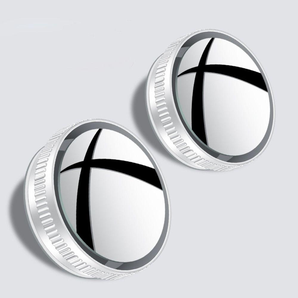 2pcs Suction Cup Car Blind Spot Mirrors 360 Adjustable Small Round Mirror