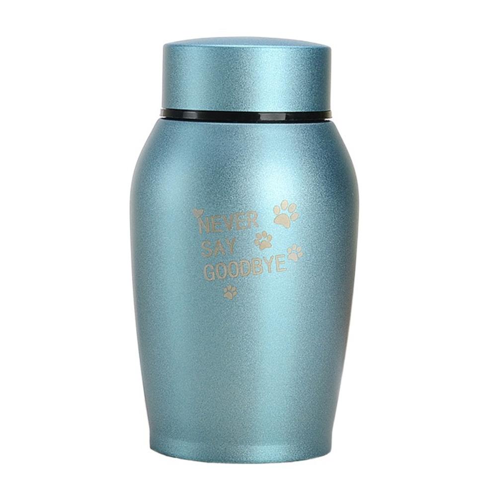 Pet Paw Print Funeral Urn for Pets Stainless Steel Dog Cat Cremation Urns Pet Supplies