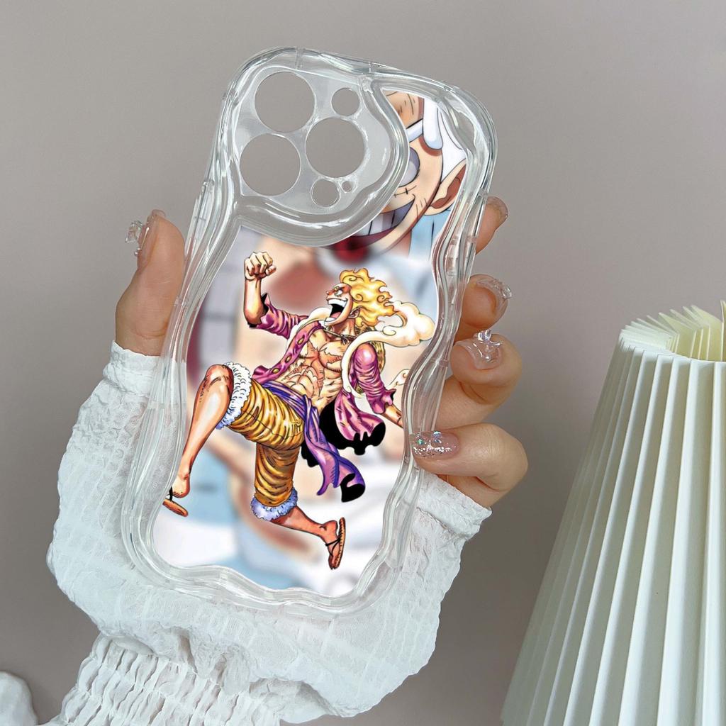 Ae92 One Piece Luffy Gear 5 Protective Phone Cases for Apple iPhone 16 15 14 13 Pro Max 11 12 Mini XR 7 8 6s Plus XS Max SE Wave TPU Back Cover