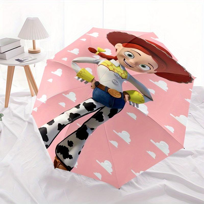 Cowgirl,Toy Story Automatic Opening and Closing Umbrella - 8-rib Folding Design, Lightweight and Portable, Suitable for Daily Business Use,