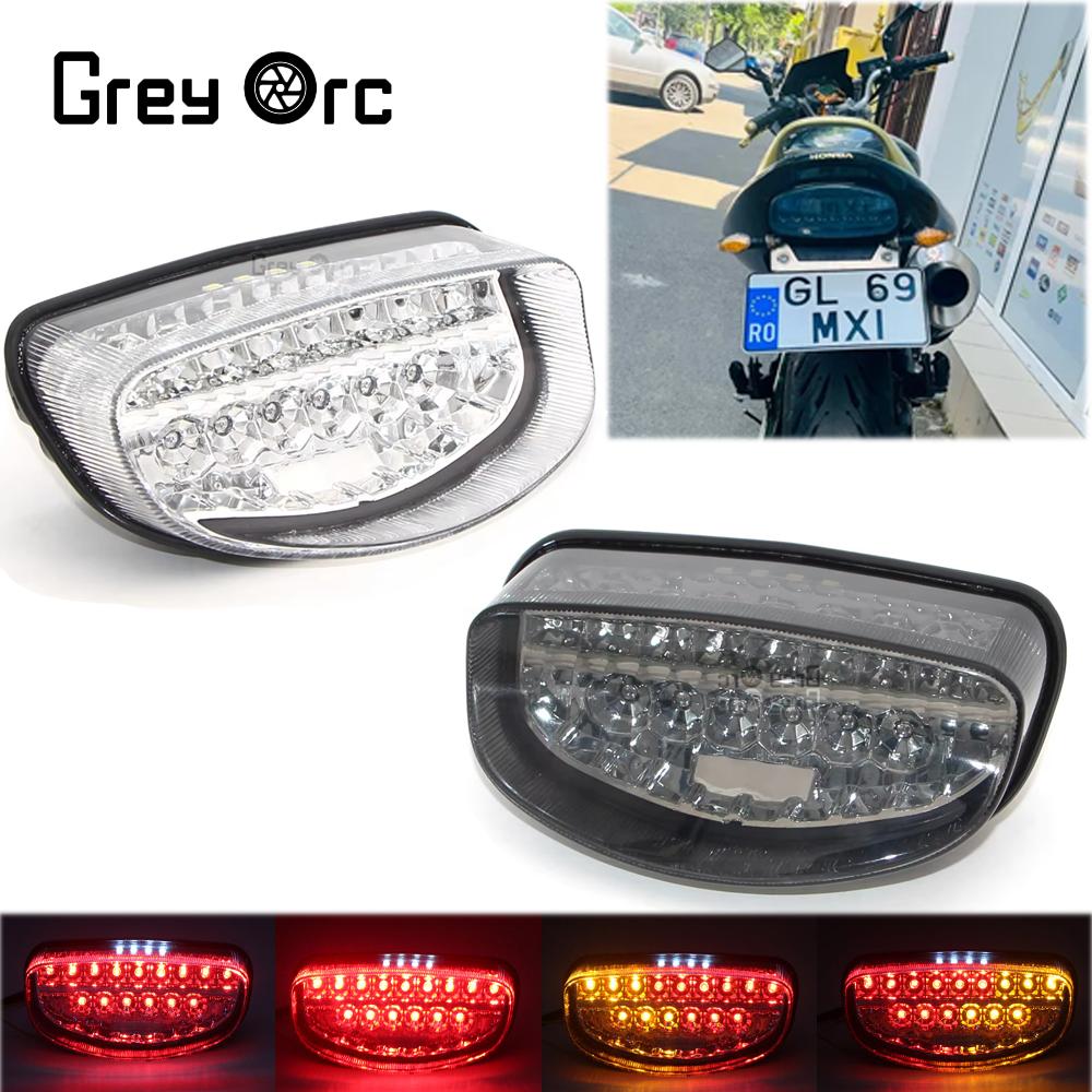 Motorcycle LED Rear Tail Stop Light For HONDA CBR1100XX HORNET 250 1997 1998 HORNET 600 1998-2003 Integrated Turn Signal Lamps