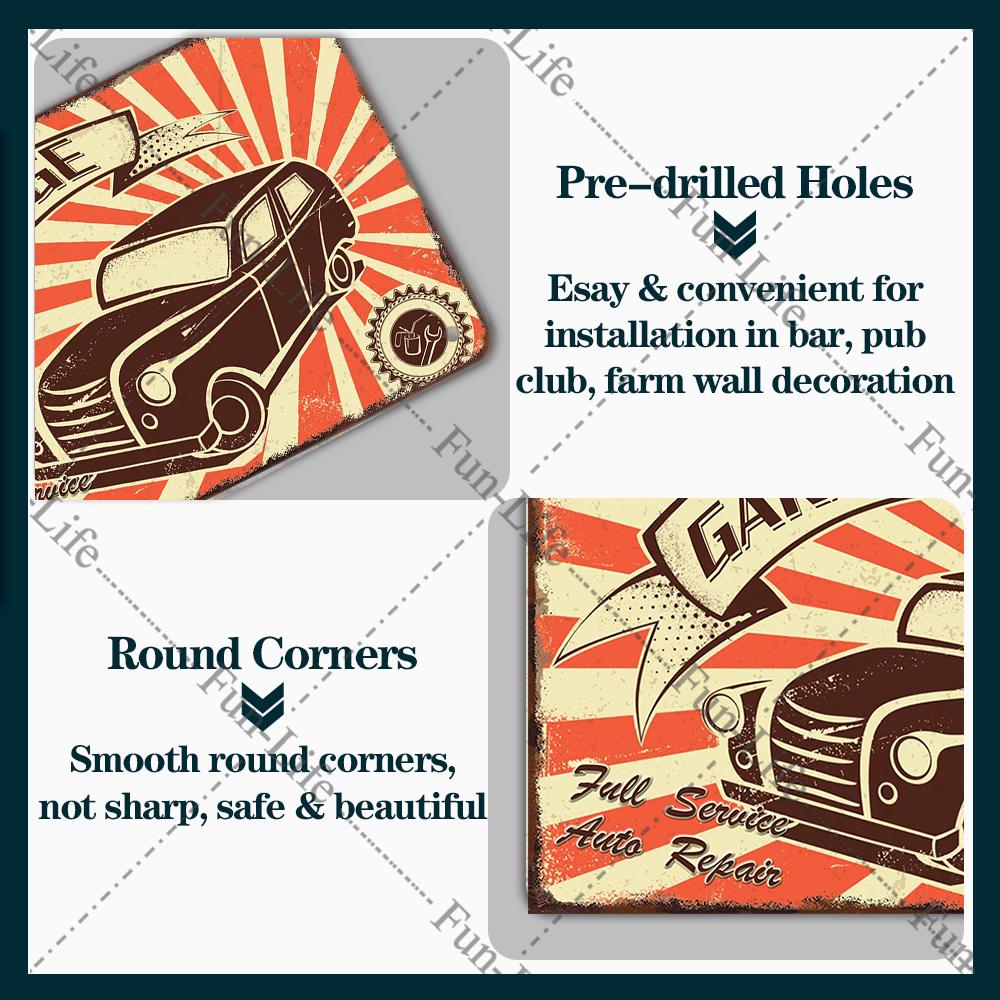 Гараж Классика Винтаж Красивая Девушка Металлическая Табличка Ретро Оловянная Вывеска Железная Живопись Бар Клуб Искусство Домашний Настенный Декор Плакат 20x30 см