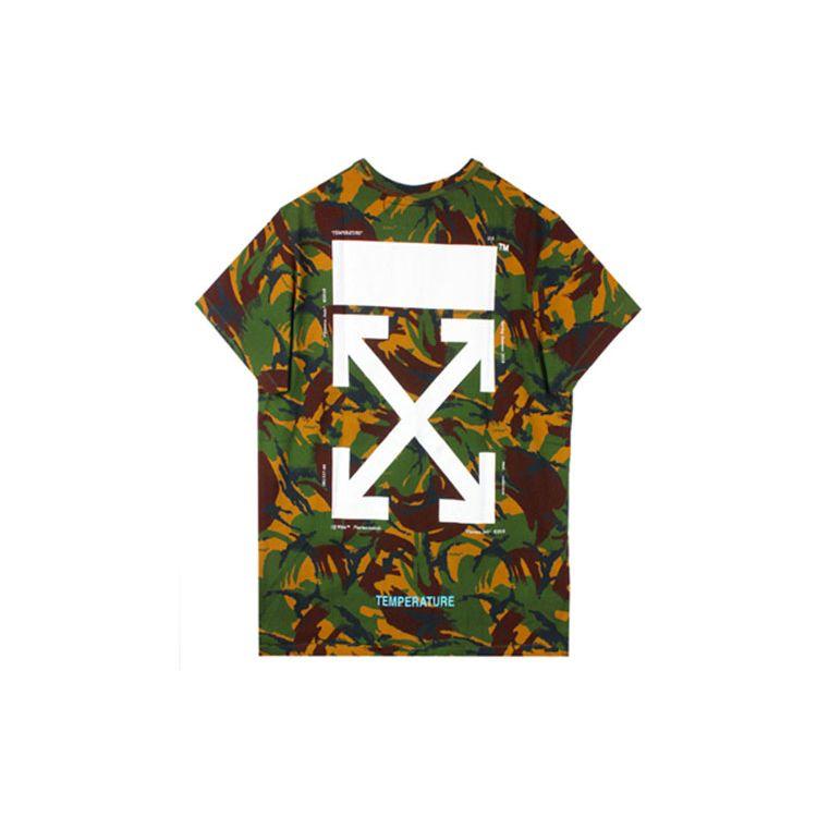 Off-White Мужская футболка с коротким рукавом Camouflage Thorn Arrows OMAA002S188780129901