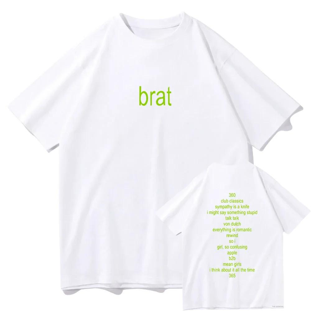Charli Xcx With Special Guest Shygirl Tshirts Brat Album Unisex Unisex Clothing Aesthetic Unisex Streetwear Summer Cotton Tee Tops