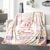 40Th Birthday Celebration Personalized Name Blankets Soft And Comfortable Against The Skin Naps And The Office A Wonderful Gift For Friends Family And