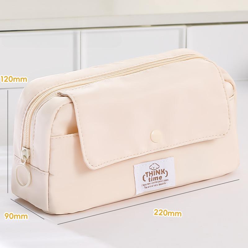 1 шт., пенал в стиле минимализм для студентов, креативный дизайн, однотонная серия, пенал большой емкости, канцелярские принадлежности, школьная сумка