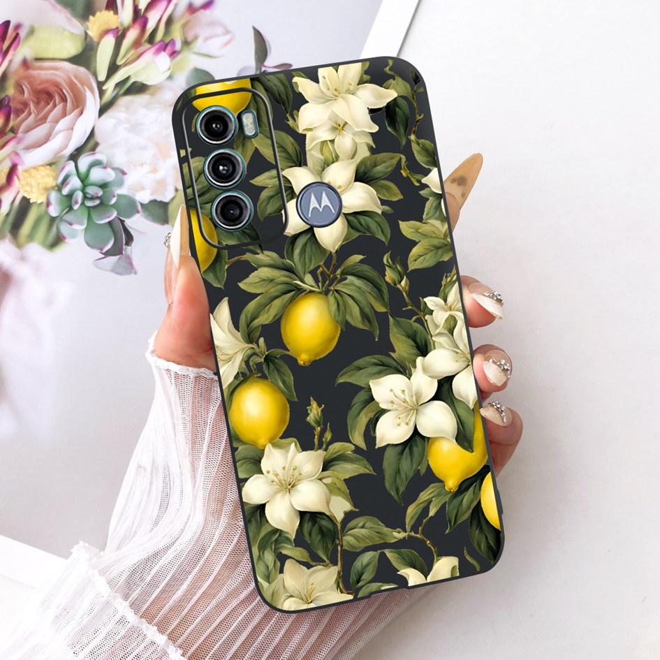 Case For Motorola Moto G60 Cover 6.8" Popular Butterfly Flower Soft Black Silicone Phone Case For Motorola Moto G40 Fusion Shell