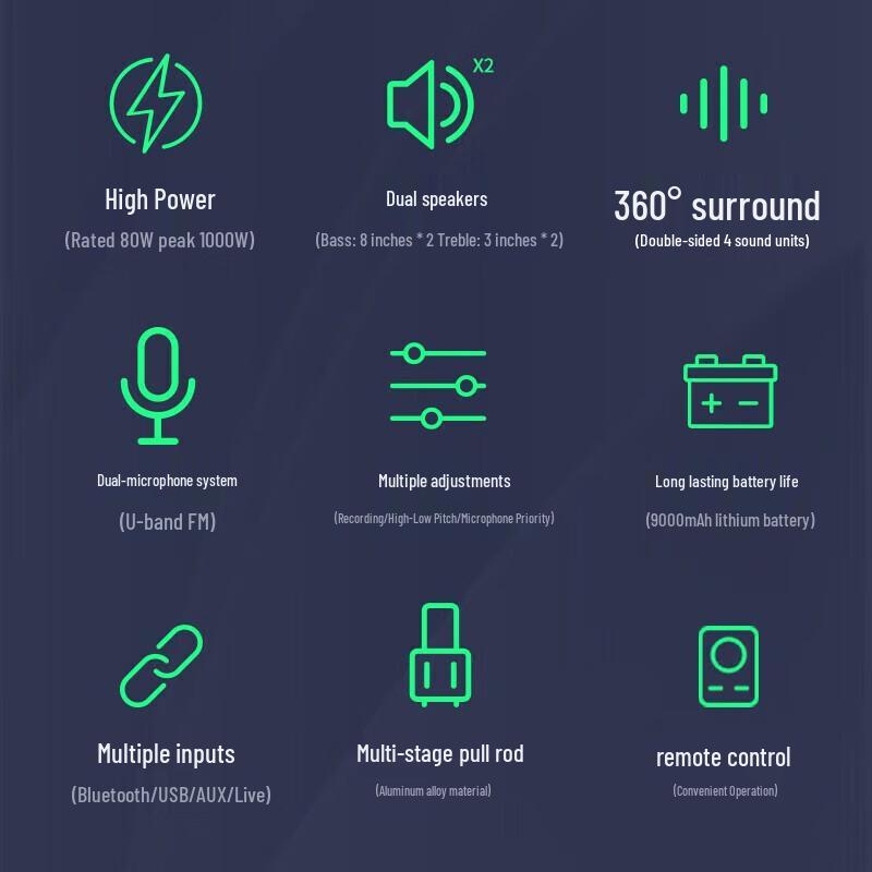 Philips SD80 Portable Bluetooth Trolley Speaker