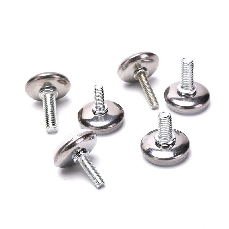 4шт M6 M8 15/20/25 мм Регулируемые стальные ножки для мебели Противоскользящее основание стола