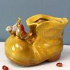 Ceramic Bird Boot Planter Pot Pen Holder Colorful Shoes Flowerpot Succulents Herb Plants Container Home Balcony Garden Decoration