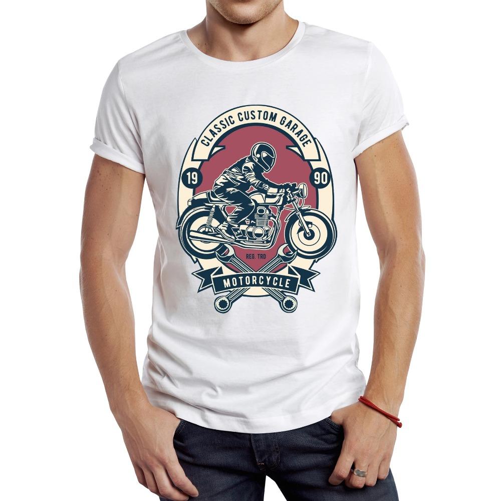 Винтажная грязная мужская футболка с изображением мотоцикла, повседневная крутая мужская футболка с принтом в стиле хипстер, ретро-футболка с принтом мотокросса