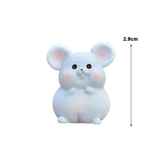 Мини-статуя китайского зодиака, красочная смола, дракон, кролик, миниатюрная фигурка, милый орнамент зодиака, домашний декор