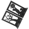 2pcs Metal Bookend Desktop Bookshelf Storage Book Documents Divider Craft Supplies