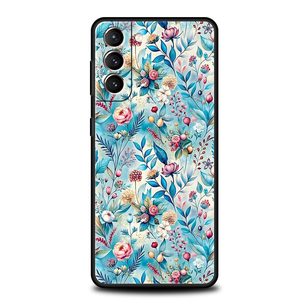 Чехол для телефона с дизайном «Цветы в стиле масляной живописи» для Samsung Galaxy S26 S25 S24 S23 S22 S20 S21 FE Ultra S25 Edge Plus 5G Мягкий ТПУ