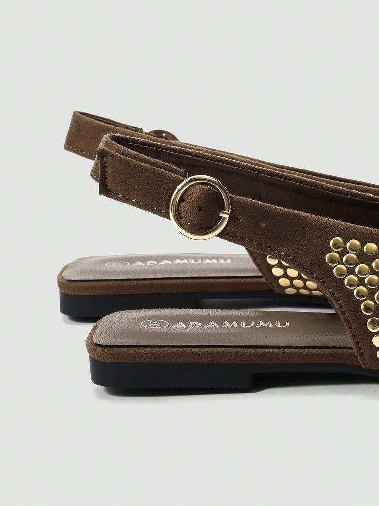 Черные балетки Мэри Джейн с острым носом, золотыми пайетками и ремешком с пряжкой