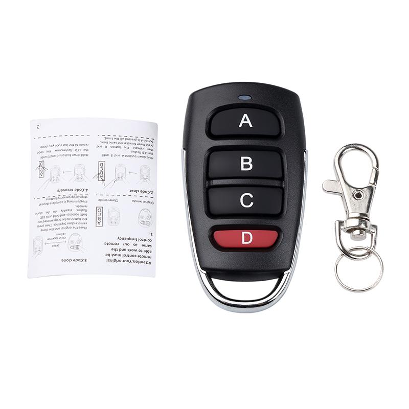 Kebidu 433 МГц автоматическое копирование RF пульт дистанционного управления 4 канала клонирование ворот для гаражных ворот дистанционное управление портативный дубликатор ключ