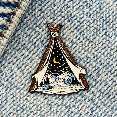 Новая эмалированная булавка для приключений, отдыха, путешествий, металлического соединителя, подарок на день рождения, 1 шт.