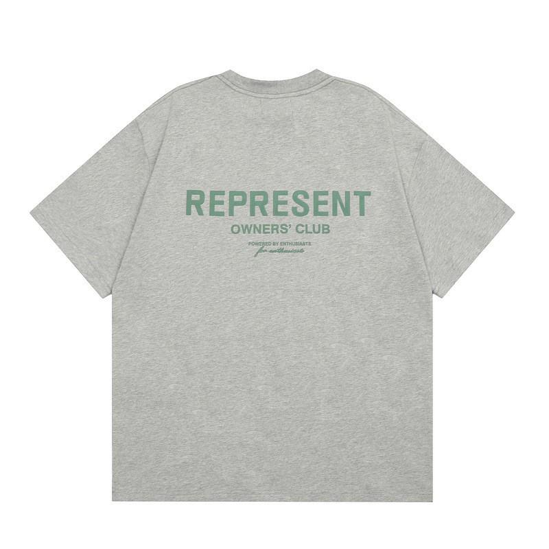 American Vintage REPRES Letter Print Oversized Short Sleeve T-Shirt Couples