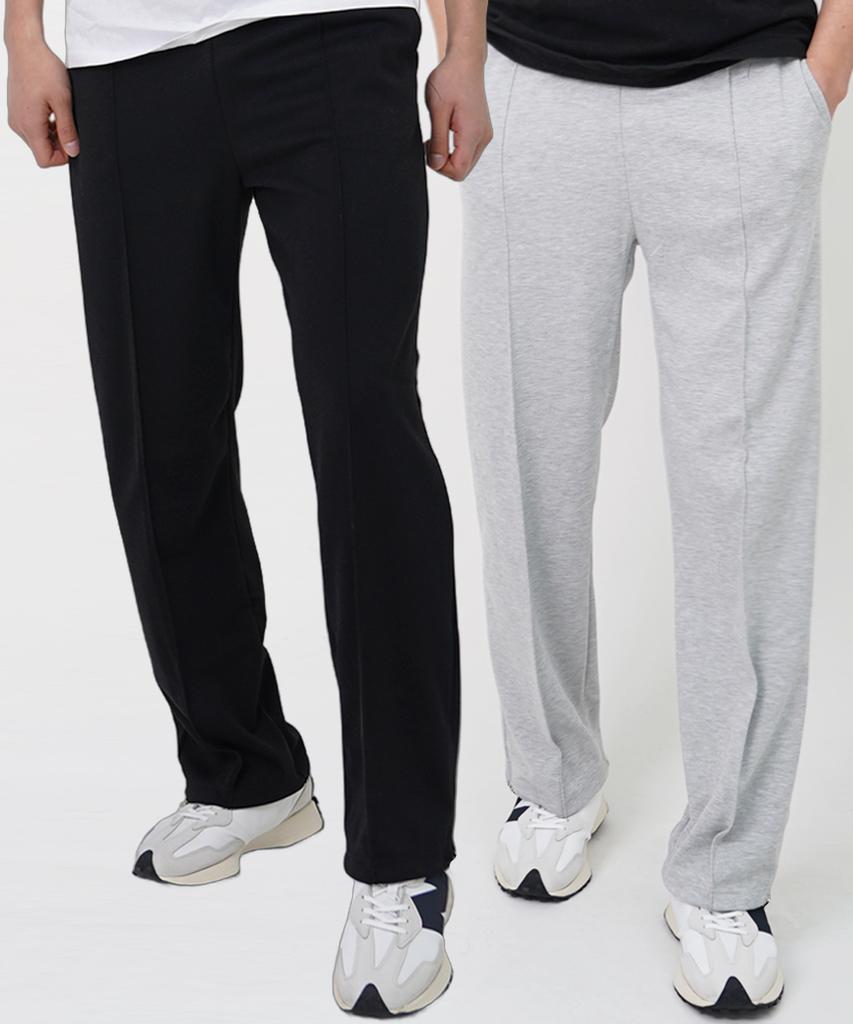 TURTLEBACK Pintuck Semi-Wide Straight Fit Training Pants 3 Colors