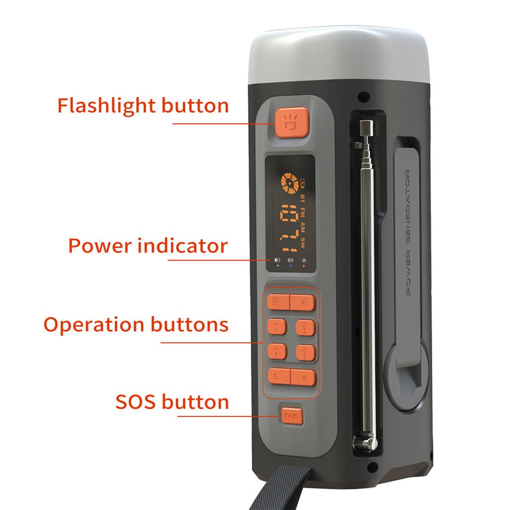 Аварийное радио, 4500 мАч, портативное радио с рукояткой на солнечной батарее, AM FM SW радио, уличное радио, беспроводное