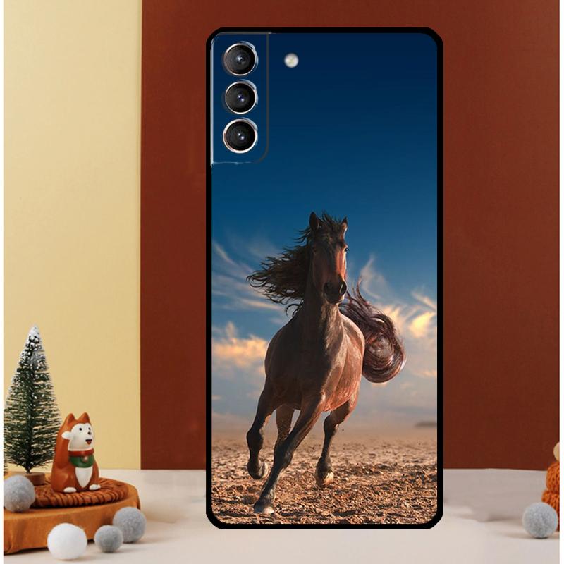 Чехол с бегущими лошадьми для Samsung Galaxy S25 Ultra S21 S22 S20 S23 S24 Ultra S9 S10 Plus S25 FE Чехол Funda
