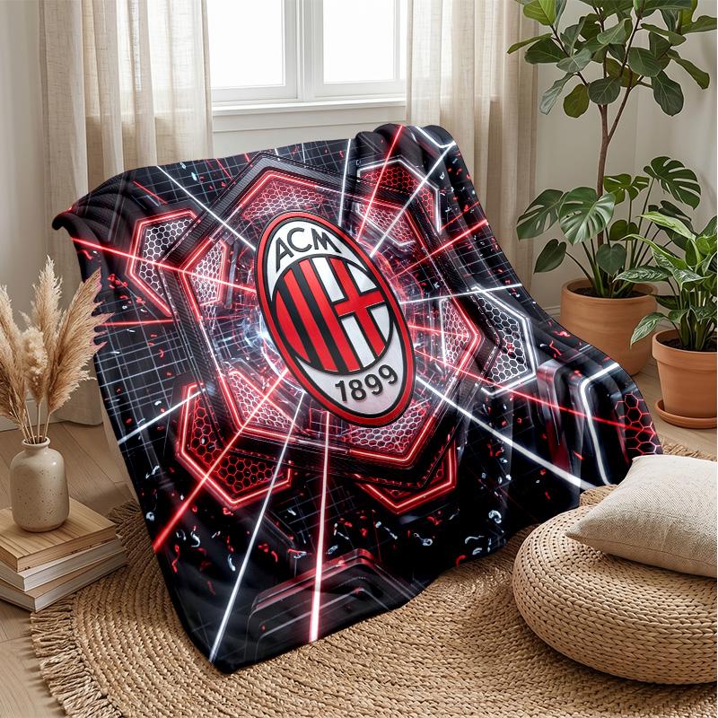 AC Milan Theme blanket Soft Flannel Blanket Plush Throw Blanket Cozy Sofa Bed Blanket for Home Decor