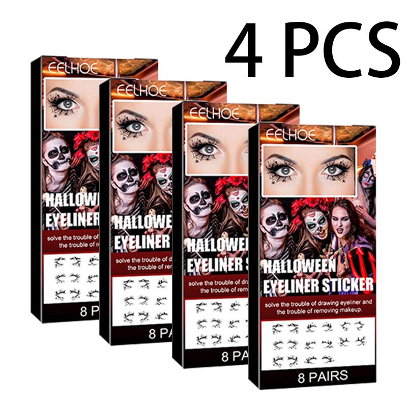 EELHOE Наклейки для подводки глаз на Хэллоуин, ужасная мода, вечеринка, макияж, инструменты, летучая мышь, паук, украшение, подводка для глаз, тени для век, наклейки