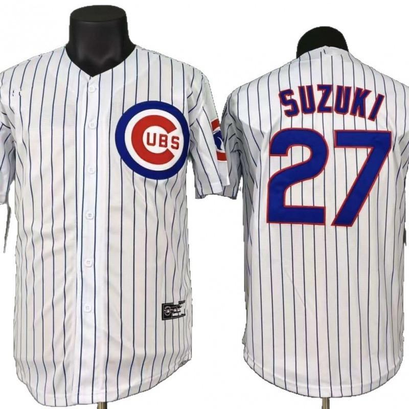 Chicago Cubs MLB Baseball Jersey 27 Suzuki Embroidered Unisex Sport Fan Apparel