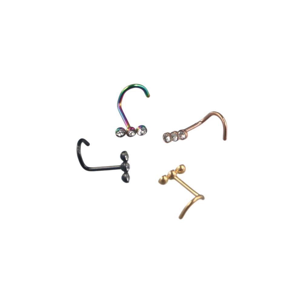 Геометрические циркониевые серьги-гвоздики для носа, опаловое крыло носа, готика, на каждый день