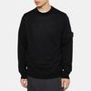 STONE ISLAND Мужской свитер с длинным рукавом, однотонный, с круглым вырезом, черный K1S15-5100066-S00FC-V0029