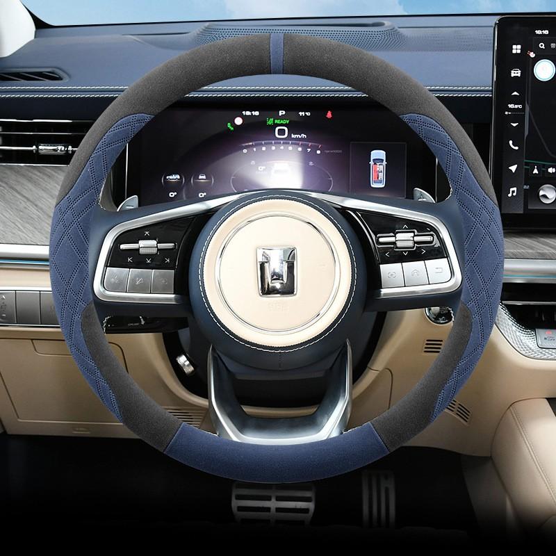 Tank 300 400 500 700 Hi4 Winter Suede Steering Wheel Cover Non-slip Sweat-absorbing Warm Off-road Car Accessory