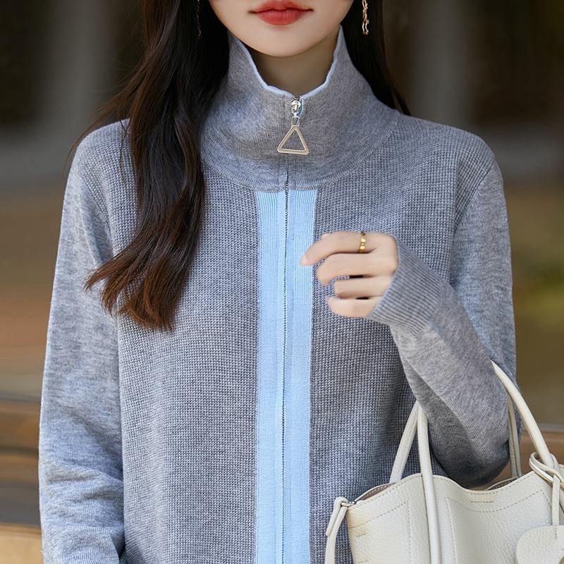 Женский кашемировый кардиган Qinghe Cashmere 50% Шерсть 50% Шелк Женский осенне-зимний кашемировый кардиган Мягкий и теплый