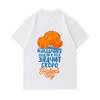 Men's 100% Cotton Crew Neck Short Sleeve T-Shirt, Funny Mandarin Fruit Themed Russian New Year Printed Casual Lightweight Tee for Daily Holiday Wear