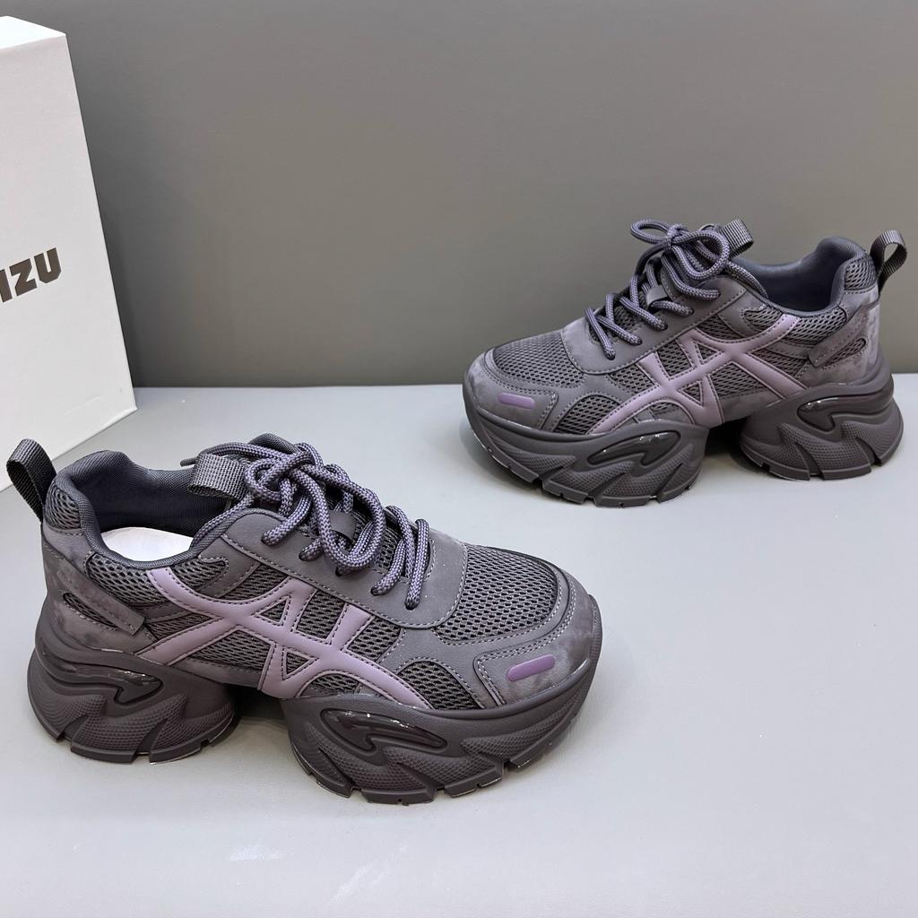 Dexun shoes women's jelly platform casual Forrest Gump shoes 2025 spring new ins little white shoes retro sports board shoes