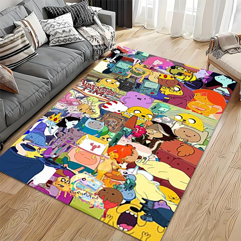 Whimsical The Simpsons Cartoon Family Area Rug, Non-Slip Washable Throw Carpet for Living Room Bedroom Entryway Home - Modern Print