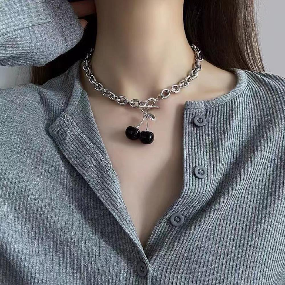 Цинковый сплав цинка красный вишневый браслет фруктовый ошейник цепочка аксессуары для вечеринки ювелирные изделия подарок