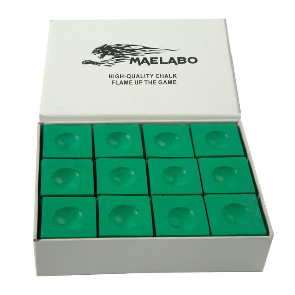 1 коробка / 12 шт зеленый бильярдный мел мелкий порошок с сильной адгезией бильярдные аксессуары