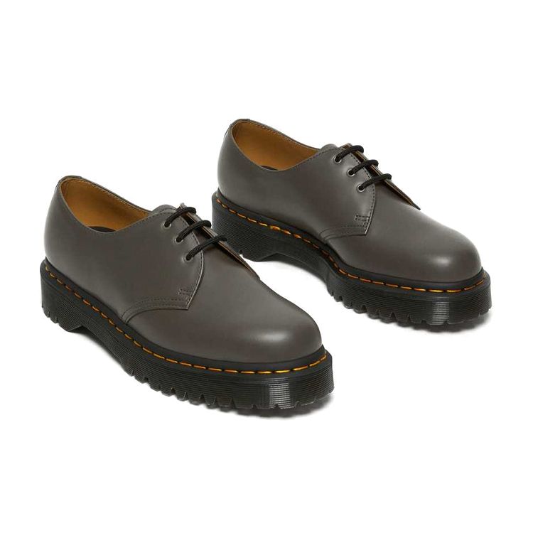 Dr. Martens Unisex 1461 Bex Smooth Leather Oxford Shoes Khaki Grey 27141481
