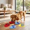3PCS Long Lasting Plush Squeaky Toy Colorful Stripe Interactive Dog Toy  Boredom Relief