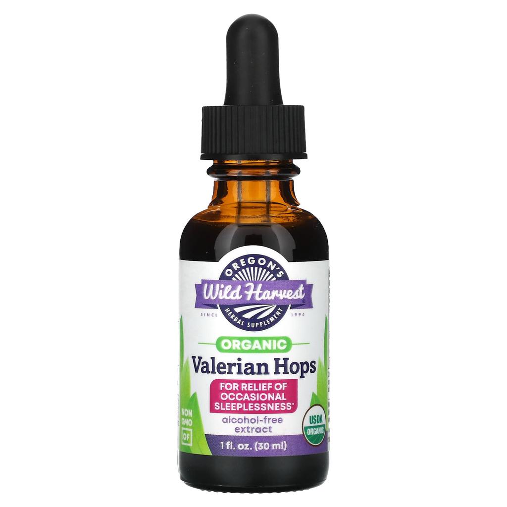 Oregon'S Wild Harvest, Organic Valerian Hops, 30Ml(1Fl Oz)